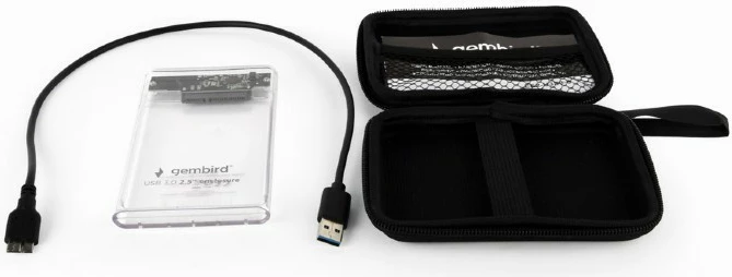 Kasë e jashtme Gembird EE2-U3S9-6 për hard disk 2.5", USB 3.0, Transparent