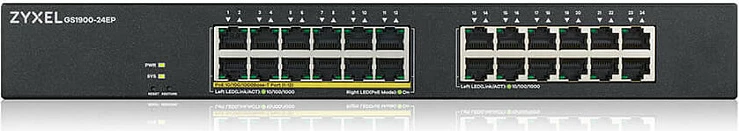 Switch Zyxel GS1900-24EP, Managed, L2, Gigabit Ethernet, PoE, Rack mounting