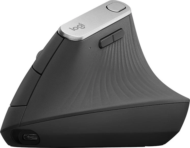 Maus vertikal Logitech MX, pa kabllo, gri