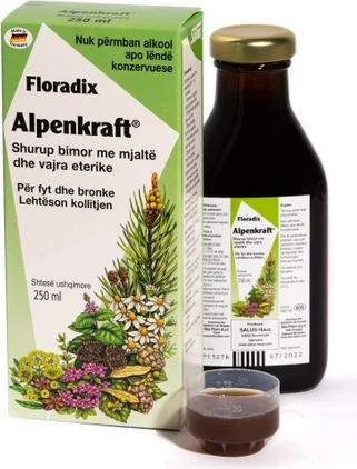 Shurup bimor për kollë Salus FLORADIX Alpenkraft, 250 ml