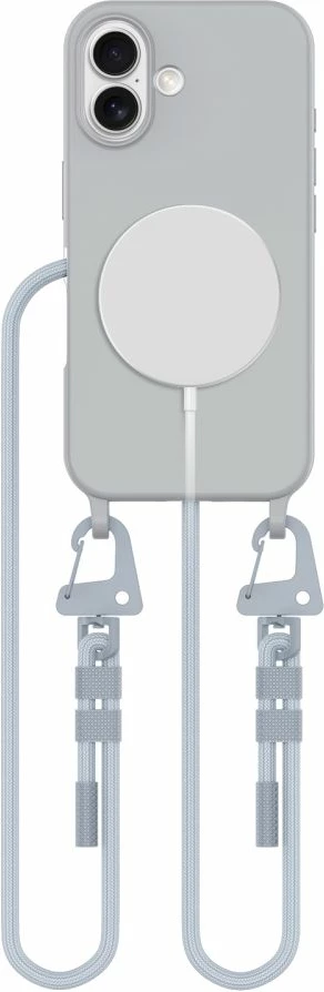 Mbështjellës Tech-Protect Magnecklace për iPhone 15 Pro Max, MagSafe, Gri me litar