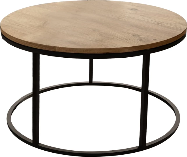 Tavolinë kafeje Drion melaminë lisi-metal i zi D60x40cm