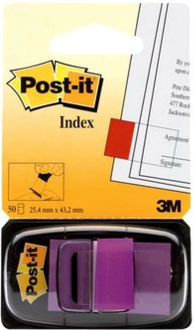 Shënjues faqesh me shpërndarës, 3M Post-it 680-8, 44–66 shirita, lila