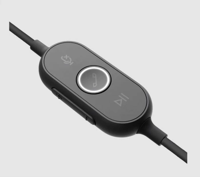 Kufje me kabllo Logitech Zone Wired MPN 981-000870, të certifikuara për Microsoft Teams, USB-C me adapter USB-A, graphite black