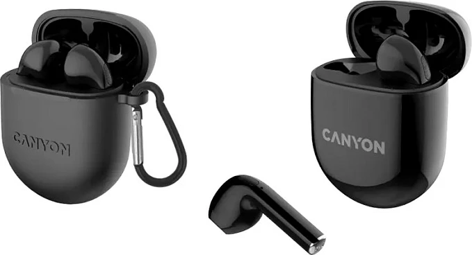 Kufje Canyon CNS-TWS6B TWS, Bluetooth 5.3, deri 21 orë, Game Mode, të zeza