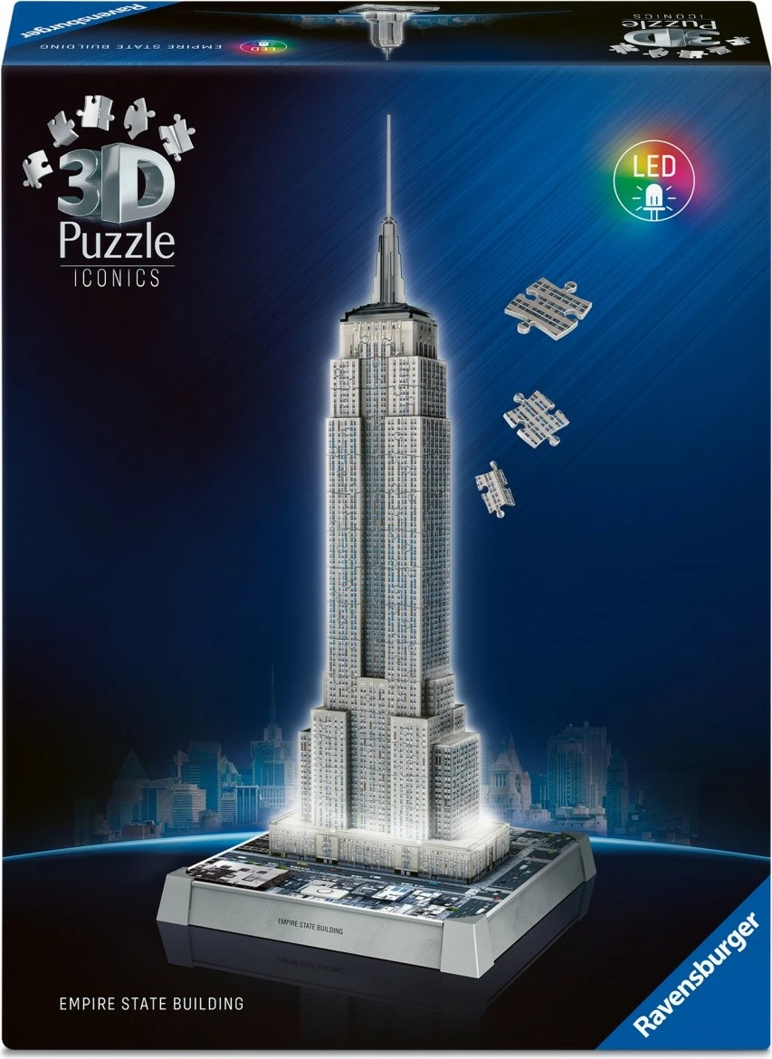 Puzzle 3D Ravensburger Empire State Building, 241 pjesë, me LED