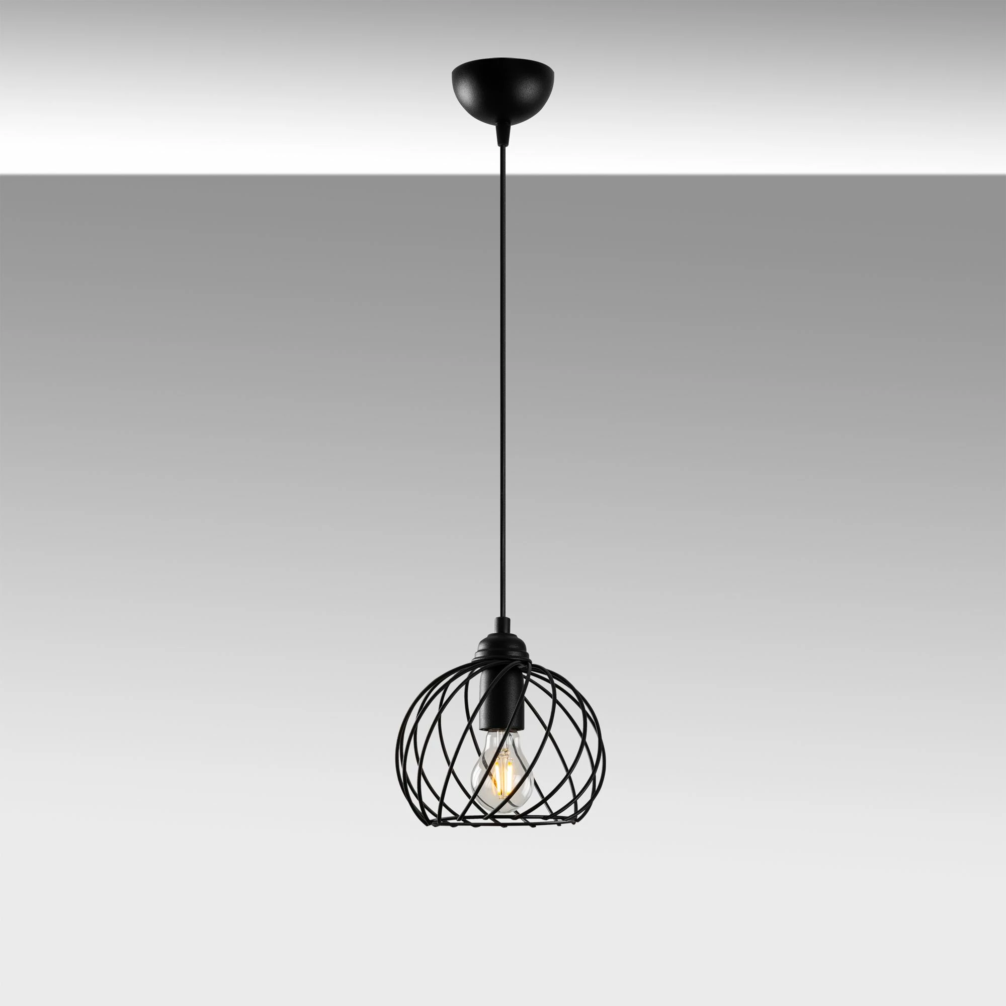 Llambë tavani Opviq Nova, metal i zi, 20x20x115cm