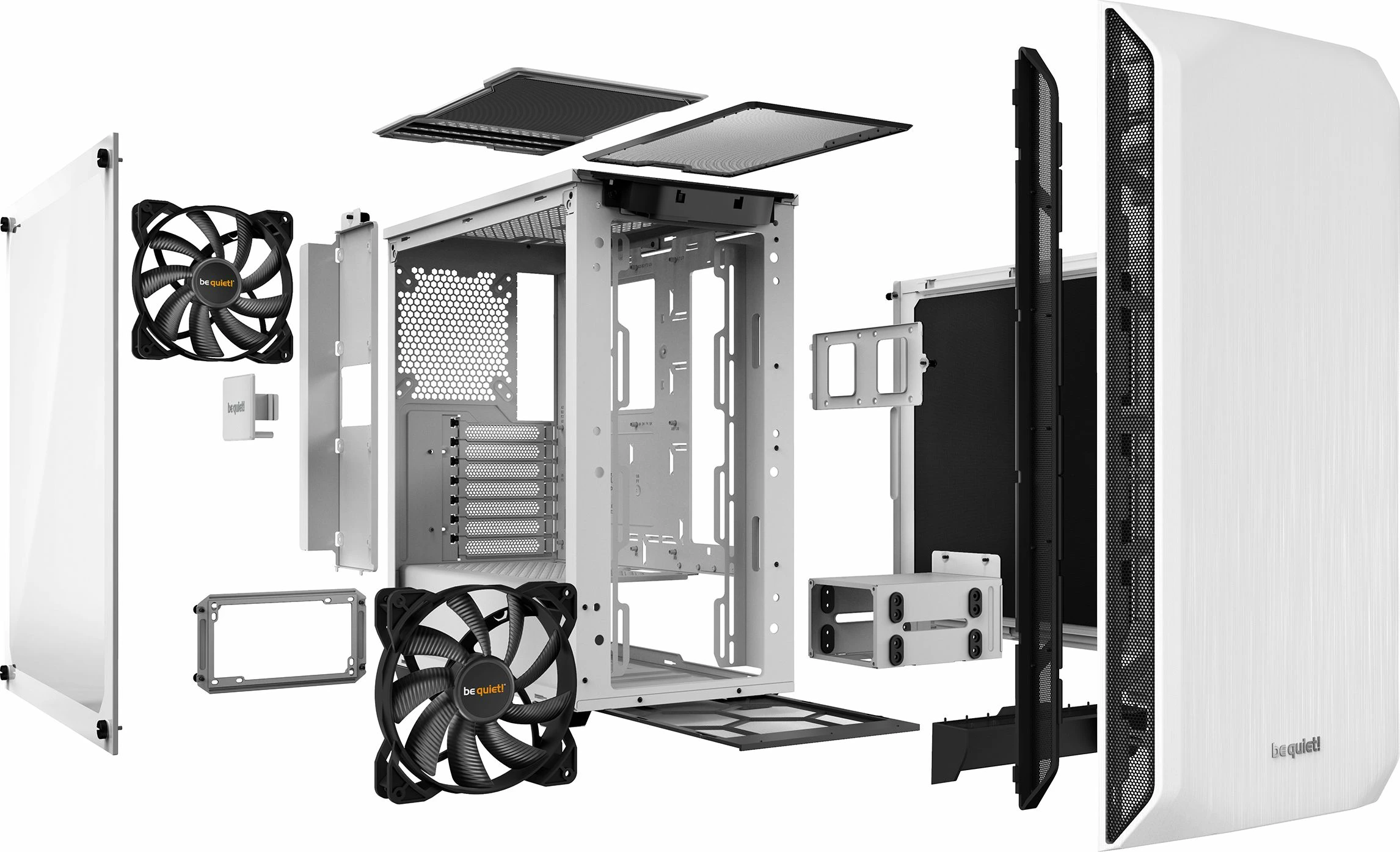Kasë be quiet! Pure Base 500 Window BGW35, Midi Tower ATX, panel xhami i temperuar, e bardhë