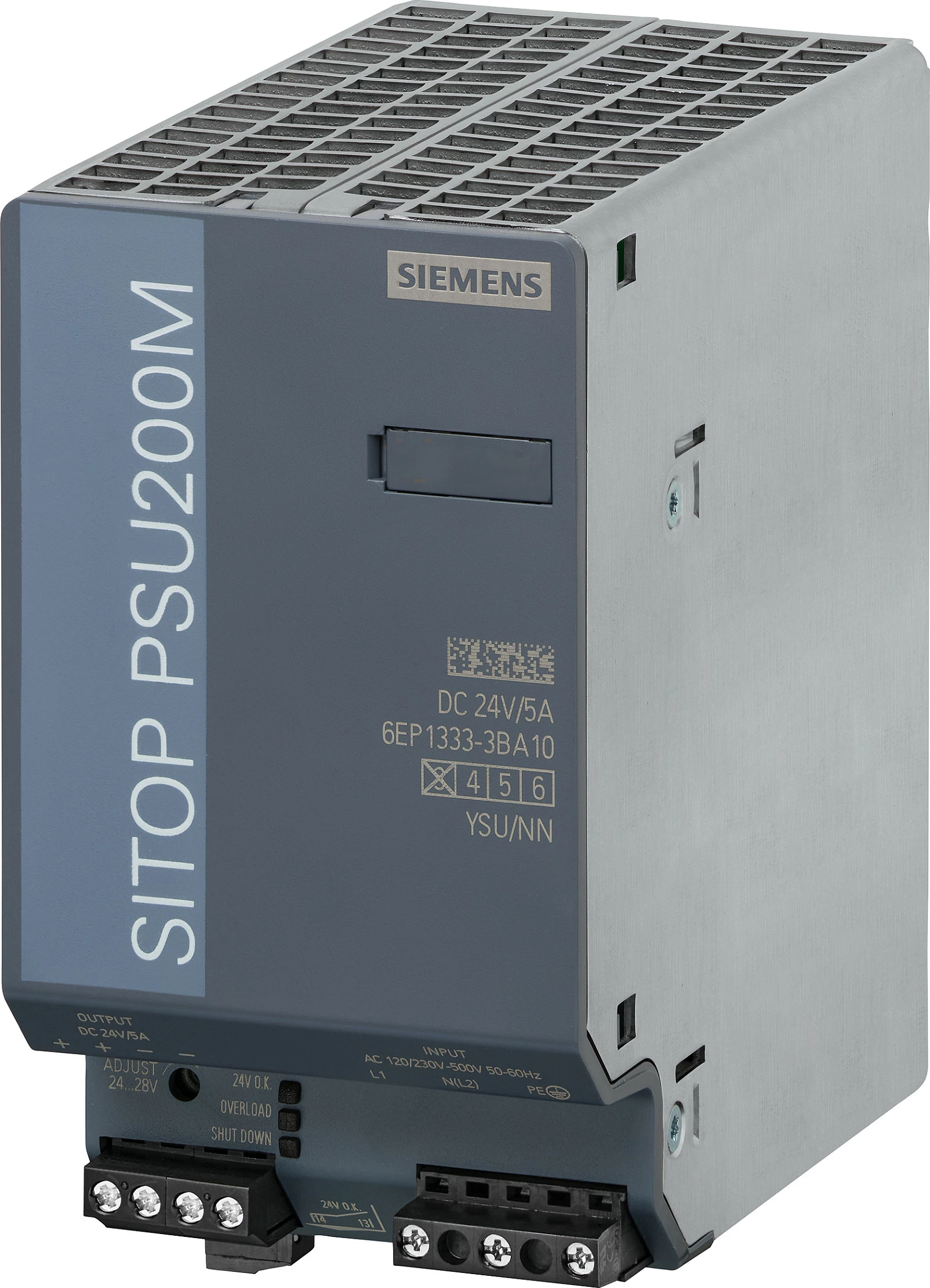 Furnizues energjie Siemens SITOP PSU200M 6EP1333-3BA10, 24V DC 5A, 120W, gri