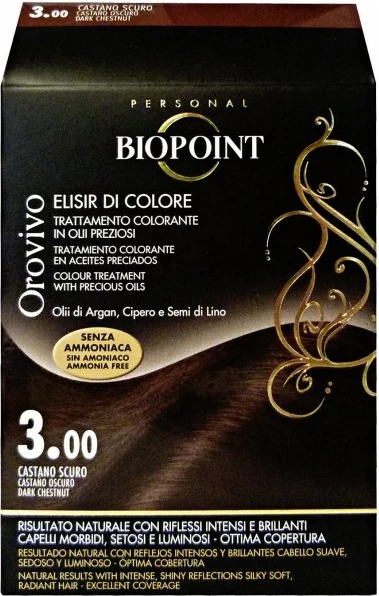 Ngjyrë për flokë Biopoint Orovivo 3.00 gështenjë e errët, 100 ml