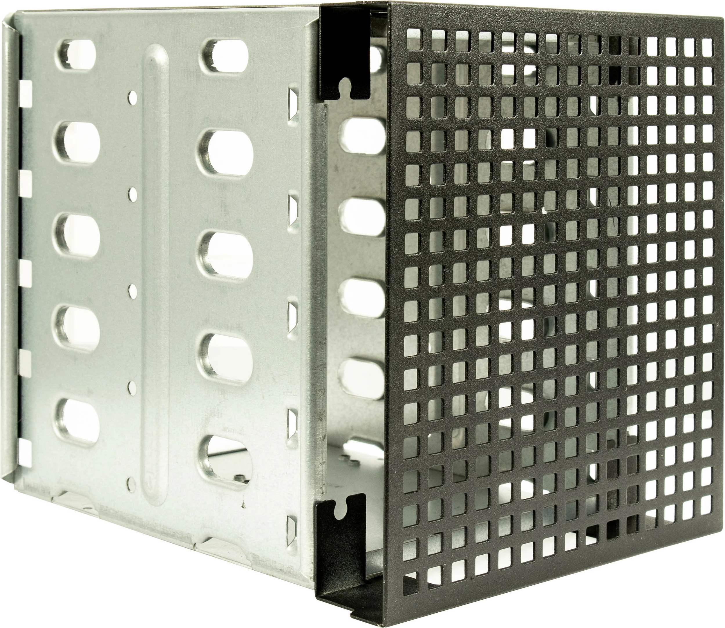 Kornizë montimi Inter-Tech Einbaurahmen, adapter 5.25" në 5x3.5" për kasë 19", metalike, argjendtë/zezë