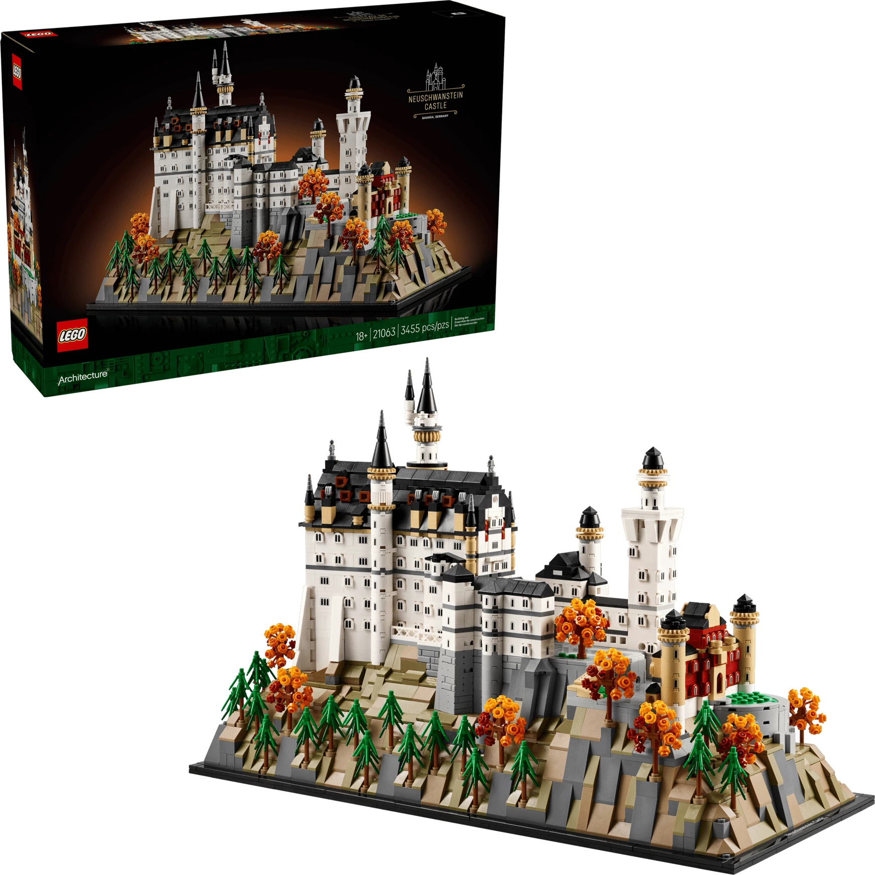 Set LEGO Architecture, LEGO Neuschwanstein Castle 21063, 3455 copë, 18+