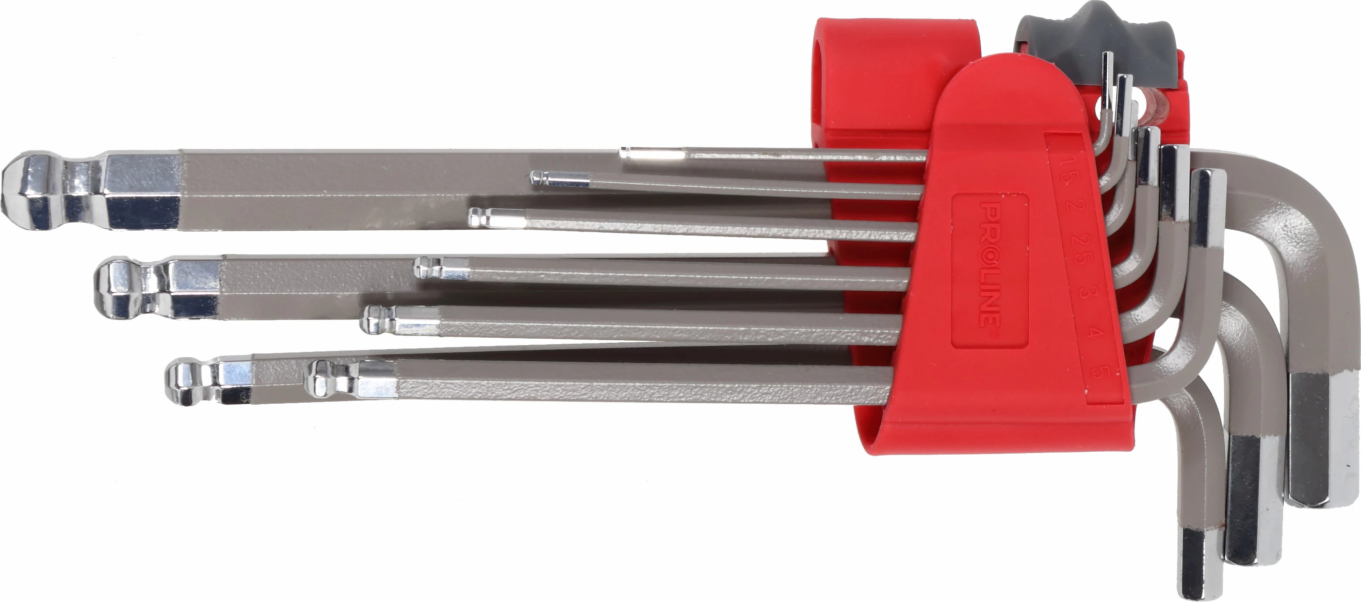 Set çelësa imbus PROLINE 48330 1.5-10 mm, 9 copë, S2, me majë topi
