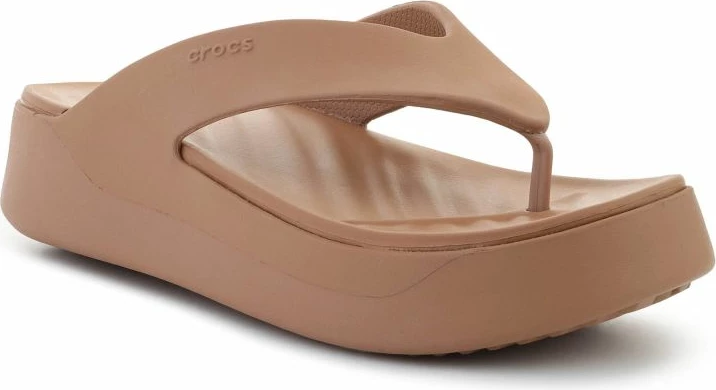 Flip-flopa platforme për femra Crocs Getaway, milk chocolate