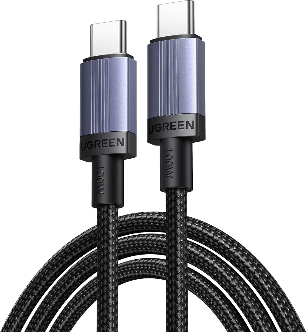 Kabëll USB-C në USB-C Ugreen PD 100W 5A 1m, e zezë