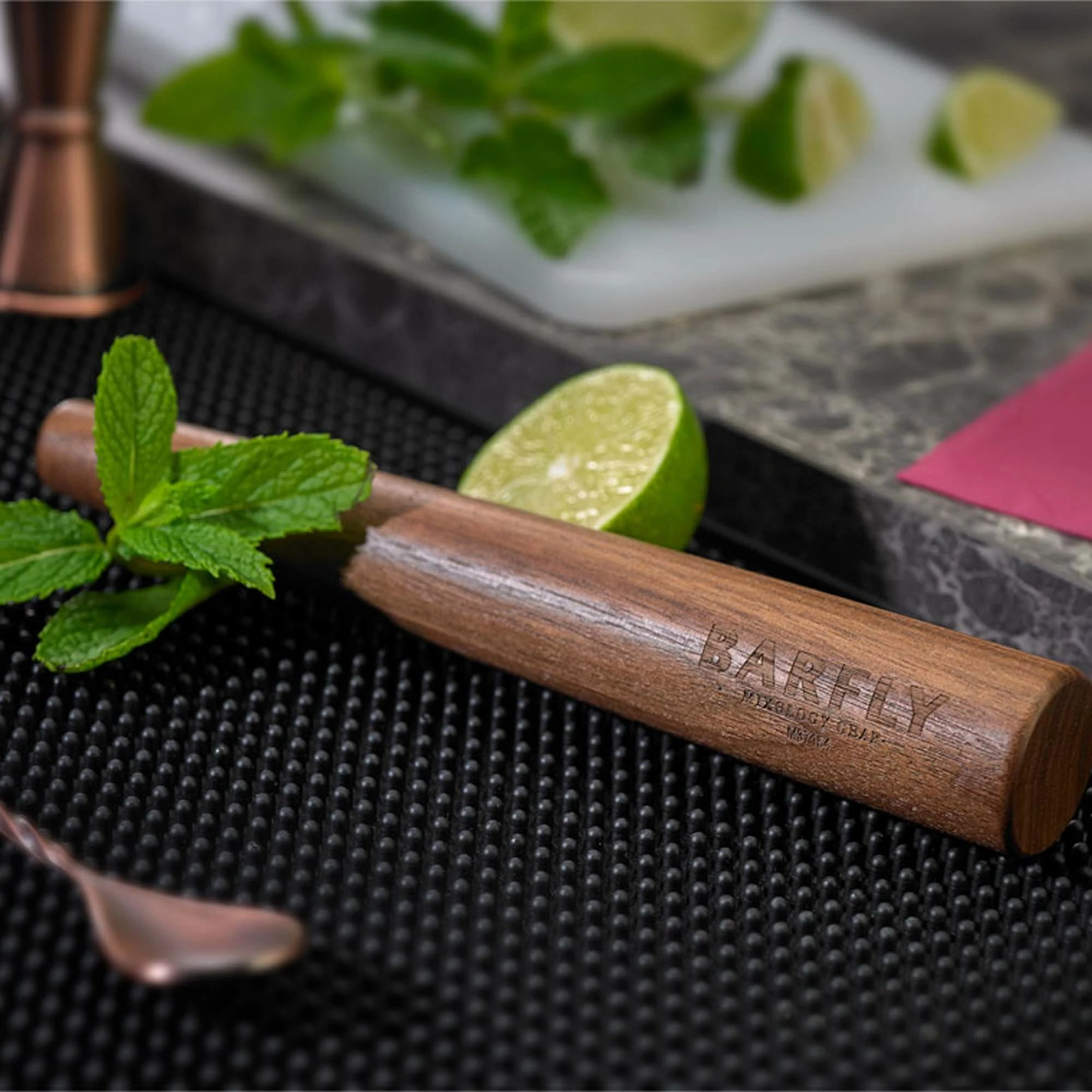 Shtypëse koktejesh, BarFly, dru 185mm, kafe