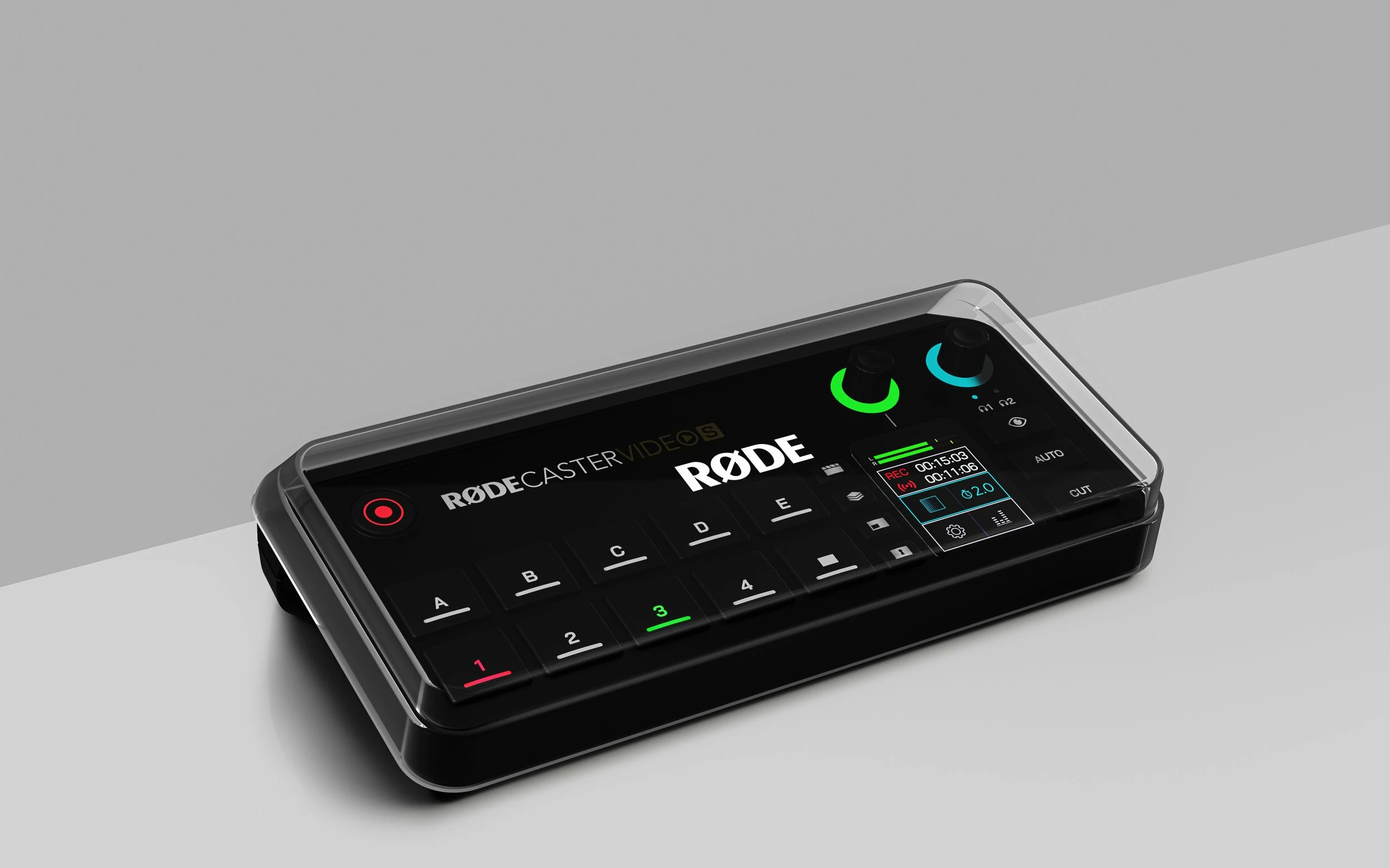 Konsolë prodhimi video/audio Rode RØDECaster Video S, 4 burime video, 2x XLR, e zezë, me adapter dhe kabllo USB-C