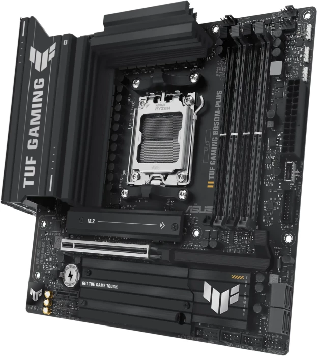 Pllakë amë ASUS TUF GAMING B850M-PLUS, AM5, B850, mATX, DDR5, 2.5GbE, USB-C 20Gbps, e zezë