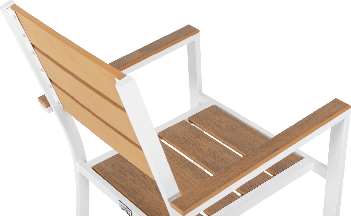 Karrige alumini SAGA, FH5981.01, e bardhë-polywood, natyrale, 55x55x86H cm