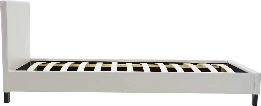 Krevat Nevil PU ngjyrë e bardhë matte 100x200