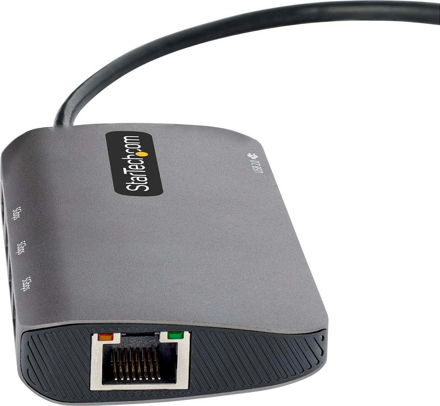 Adapter multiport USB-C StarTech 127B-USBC-MULTIPORT, HDMI 4K 60Hz, 3x USB-A 5Gbps, Gigabit Ethernet, PD 100W, kabllo 30cm, gri