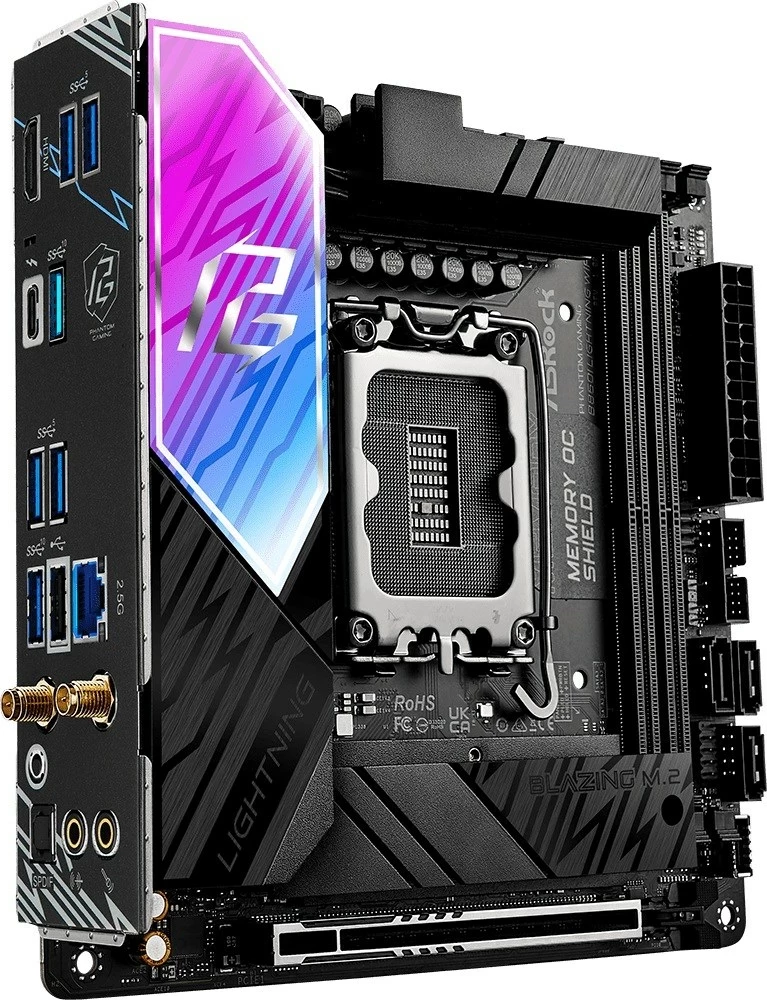 Pllakë amë ASRock B860I Lightning WiFi, Socket 1851, mini-ITX, Bardhë
