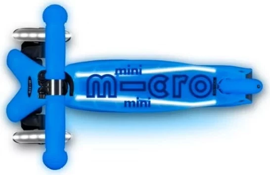 Skuter Micro Mini Micro Deluxe Glow LED Plus, Turquoise
