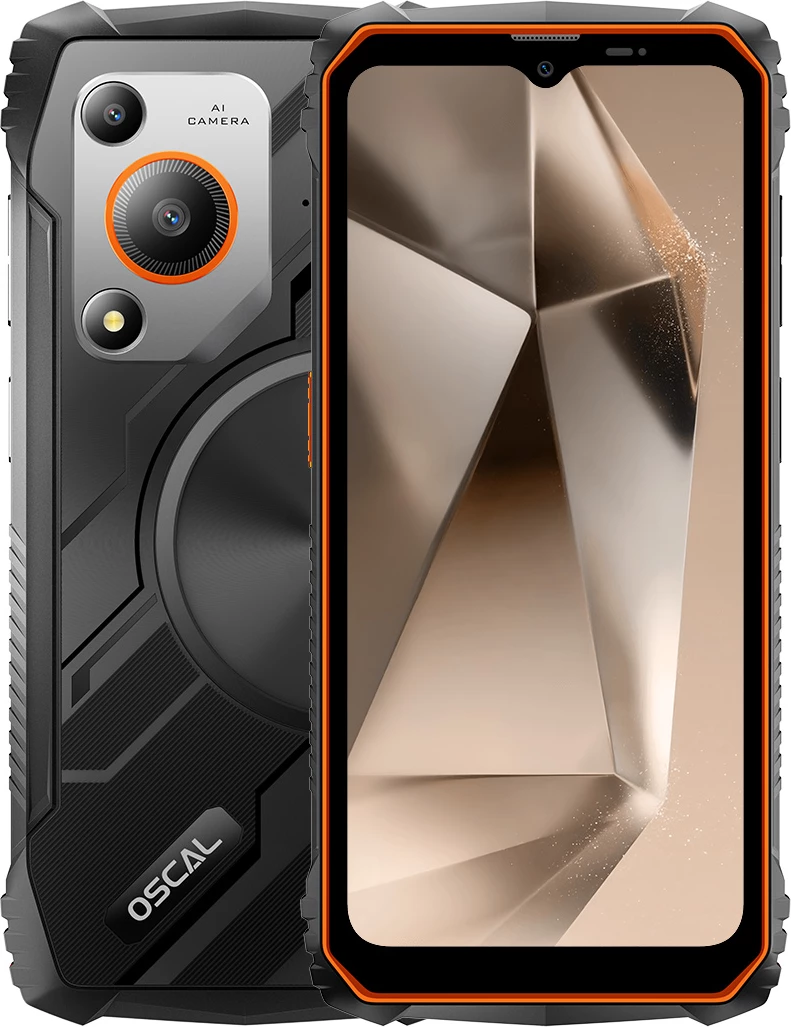 Celular Oscal Marine 1 4GB RAM 128GB 5100mAh IP68/IP69K MIL-STD-810H, portokalli