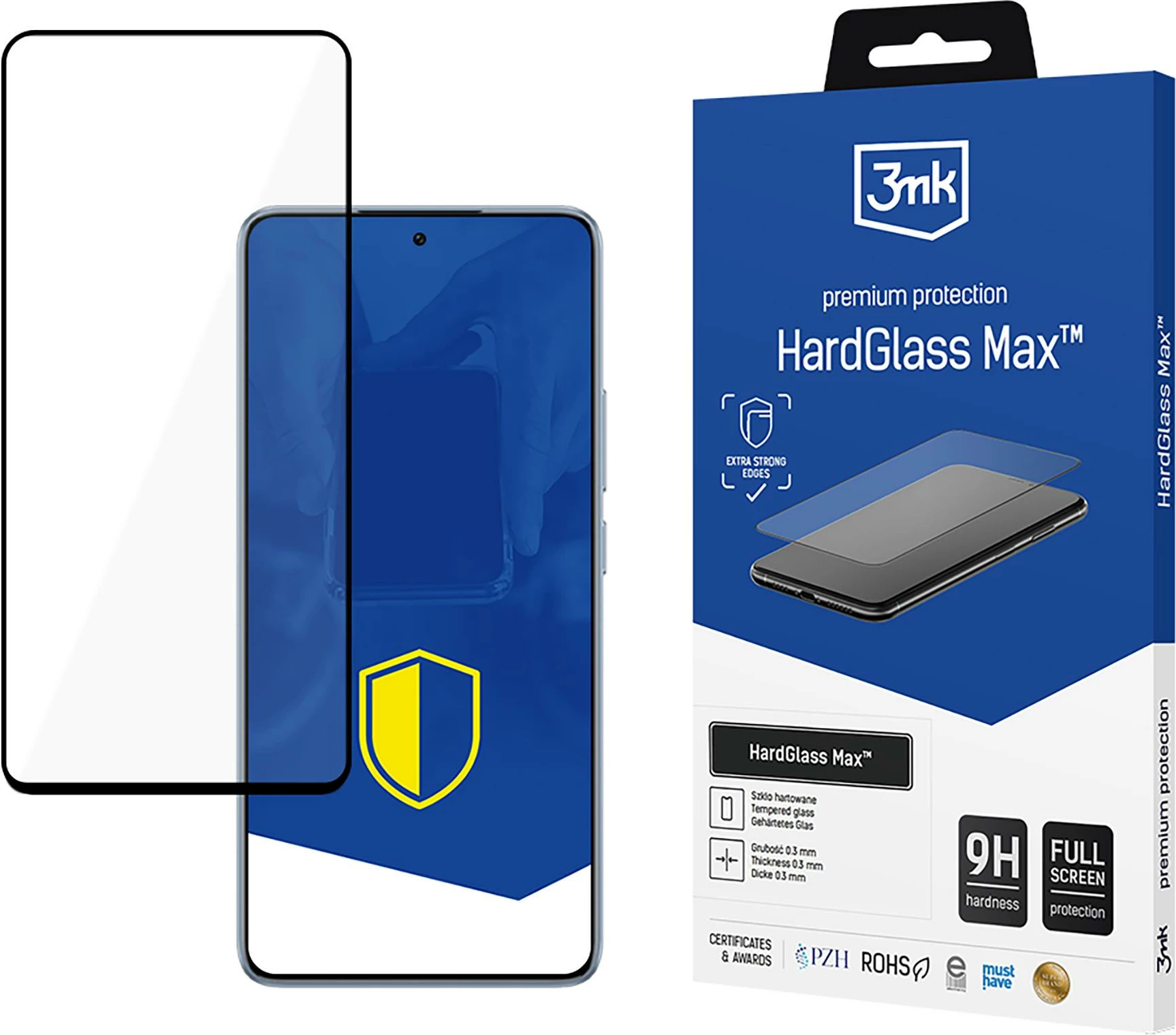 Xham i temperuar 3mk HardGlass Max për Xiaomi 14T / 14T Pro, i zi