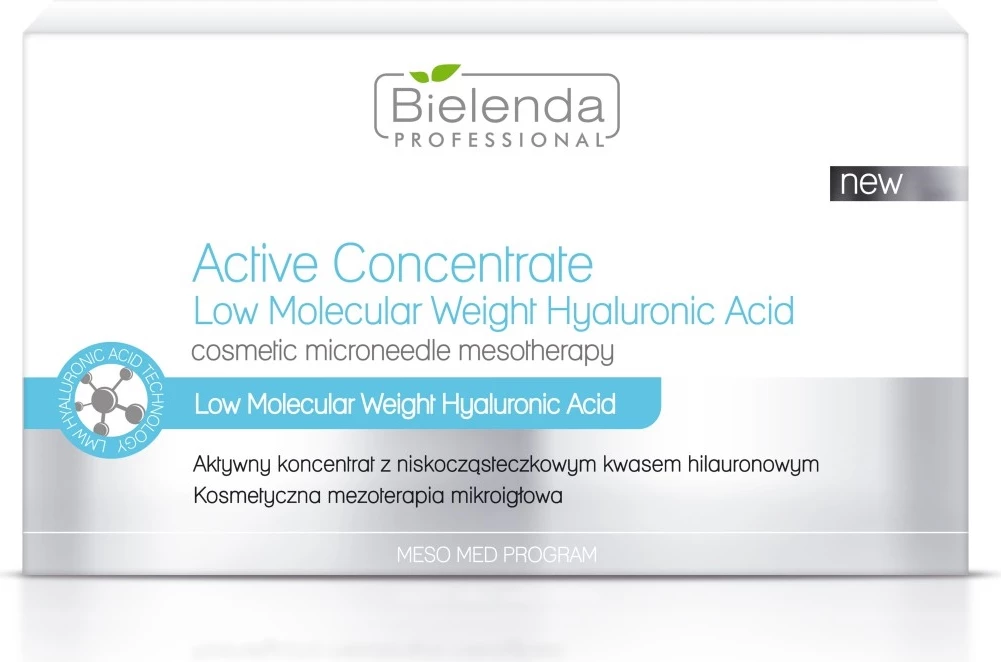 Koncentrat aktiv për femra Bielenda Professional Meso Med Program me Acid Hialuronik me peshë të ulët molekulare 10x3ml