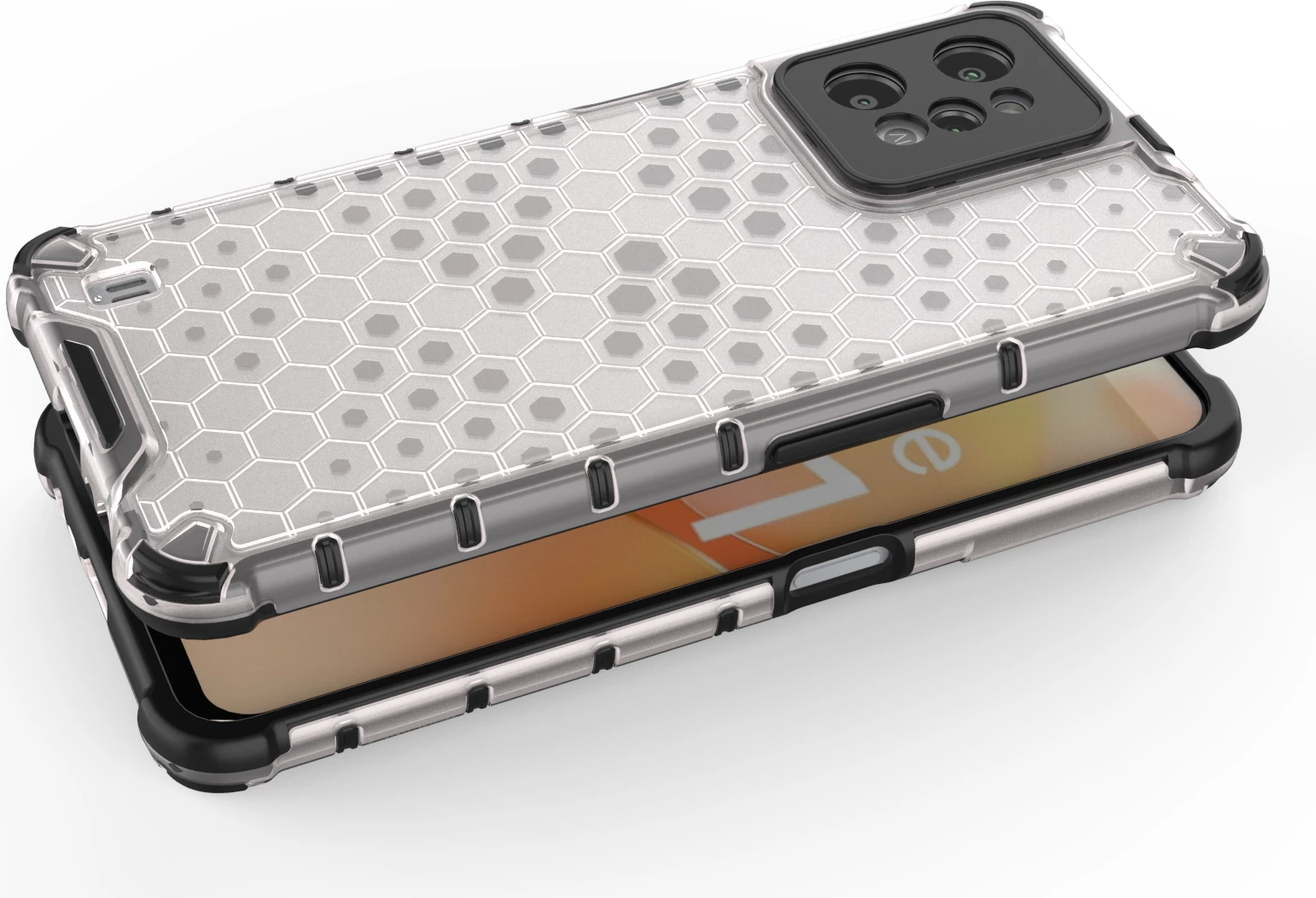 Mbështjellës Hurtel Honeycomb për Realme C31, Transparent