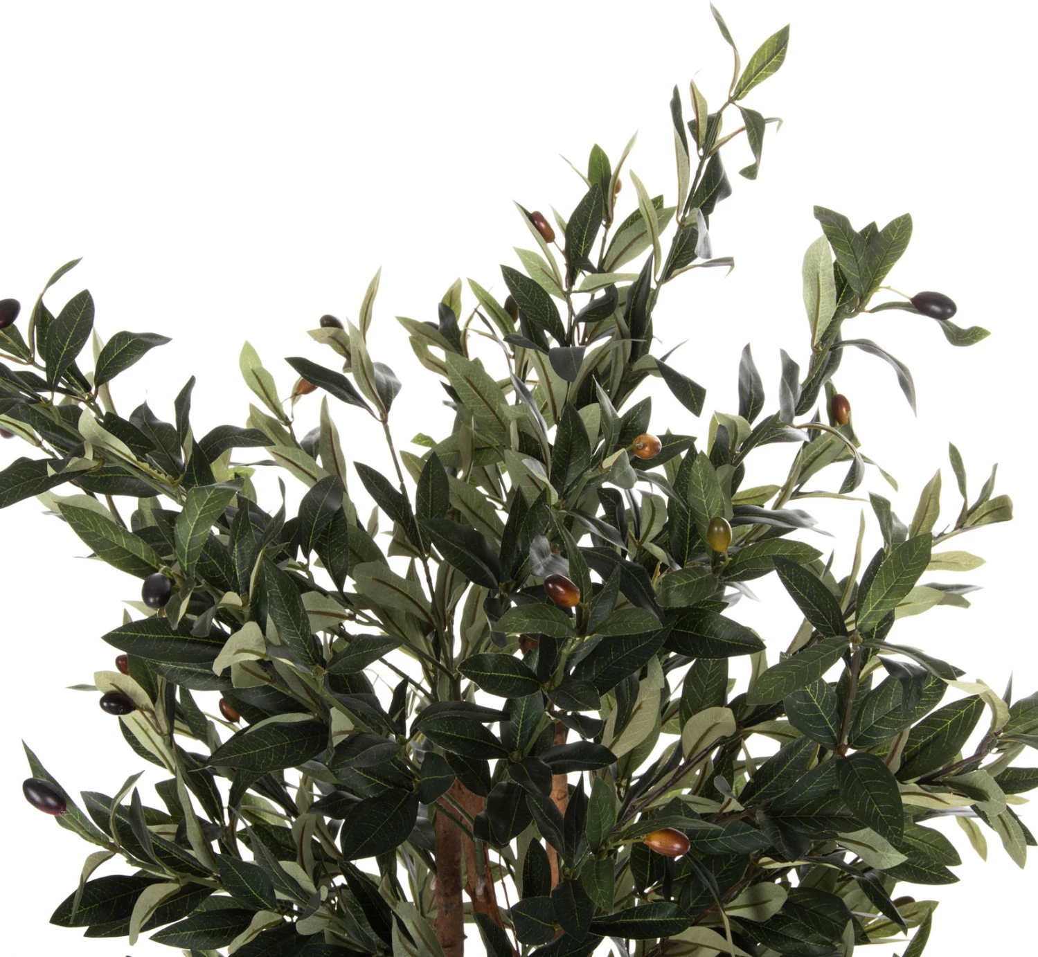 Bimë dekorative sintetike, pema e ullirit në vazo, FH4008, 120H cm