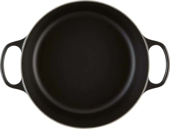 Tenxhere gize e rrumbullakët Le Creuset Signature 22 cm me kapak (21177220000430) e zezë