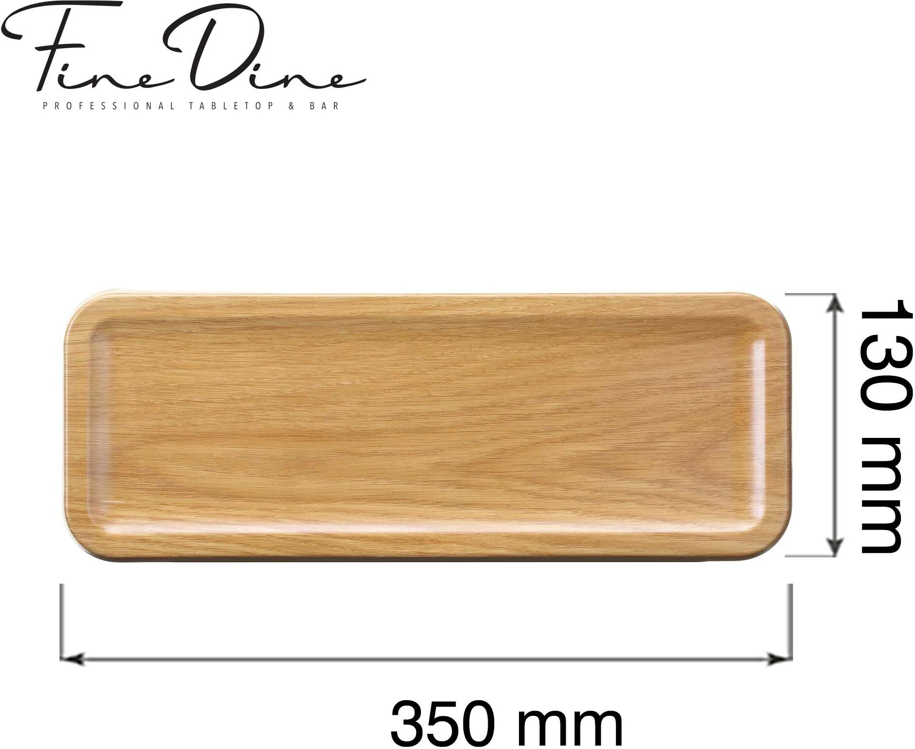 Tabaka servimi Fine Dine Panama White 350x130x20 mm, melaminë, e bardhë