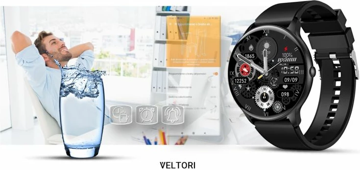 Smartwatch VELTORI, e zezë