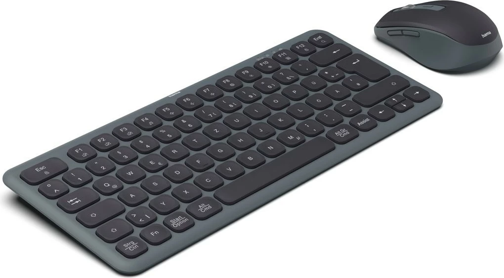 Set tastierë dhe maus Hama WKM-500, wireless, USB/Bluetooth, i zi/gri