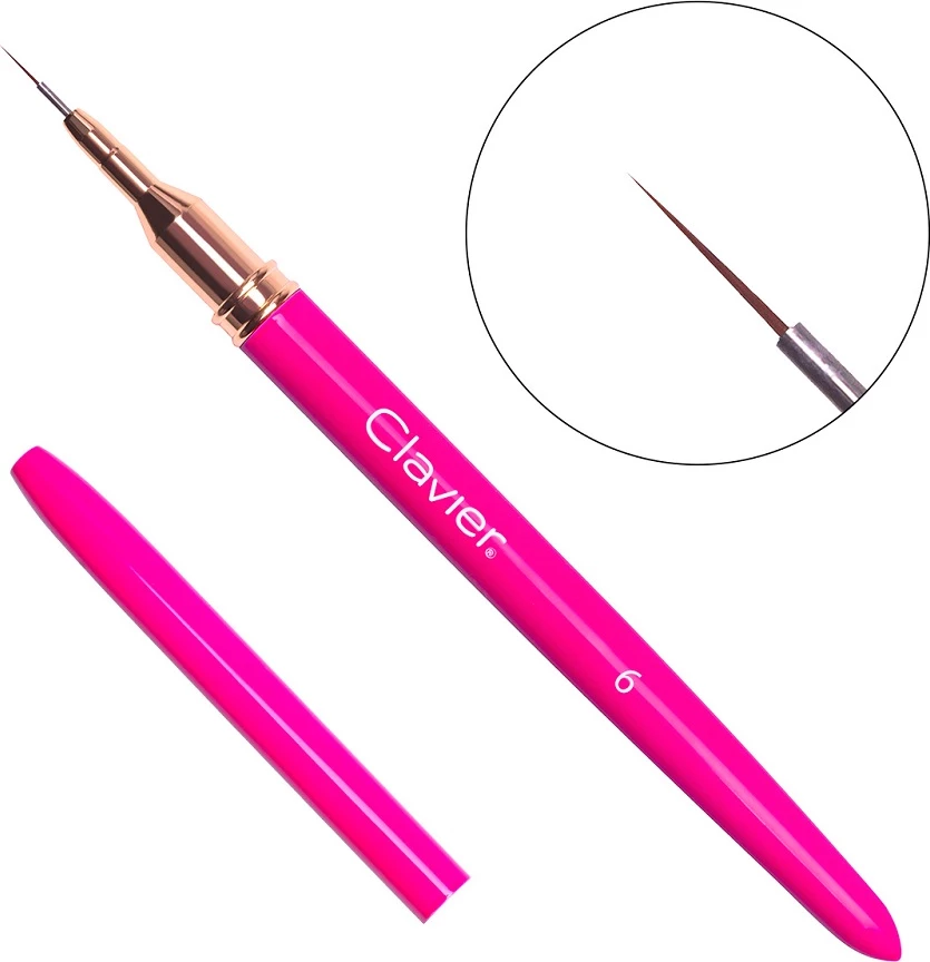 Furçë për detaje thonjsh Clavier Magenta 6mm #1 për femra, 1 copë
