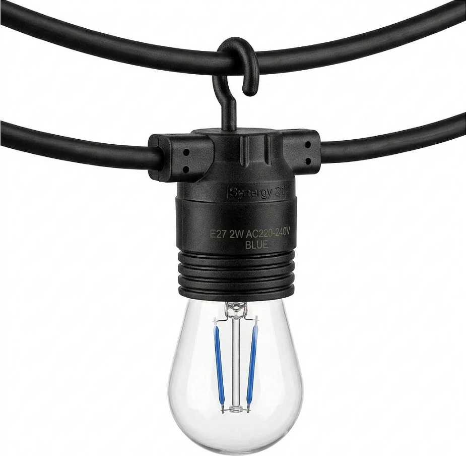 Llambë LED Synergy21 Retrofit E27 S14, 2W, blu