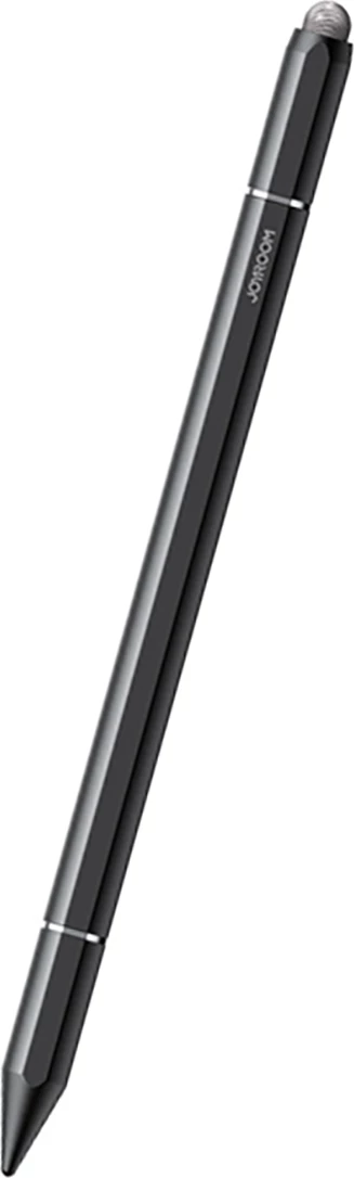 Stilus kapacitiv pasiv 3-në-1, Joyroom, JR-BP561, majë disk + majë gome + laps me bojë, trup alumini, magnetik, për pajisje me ekran prekje, e zezë