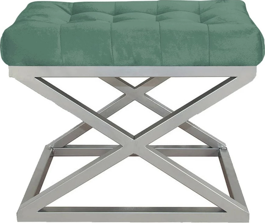 Puf Atelier del Sofa, ngjyrë argjendi dhe e gjelbër