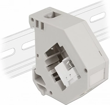 Adapter DIN rail DeLOCK Keystone IEC femër në terminal bllok, 35 mm, Gri/Bardhë