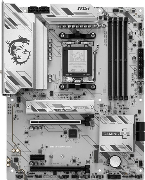 Pllakë amë MSI B850 GAMING PLUS WIFI6E, Socket AM5, ATX, Wi-Fi 6E, e zezë