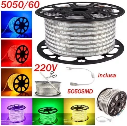 Shirit LED RGB 220V 5050 – 60 LED/m 10W/m IP65