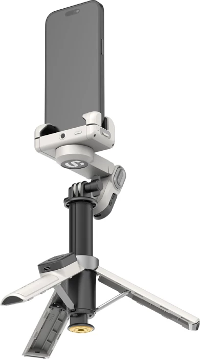 Gimbal AOCHUAN Smart M3 Pro për smartphone, 4-në-1 (selfie stick/tripod), AI face tracking, ndriçim RGB, 1000mAh, 360° rrotullim, i zi