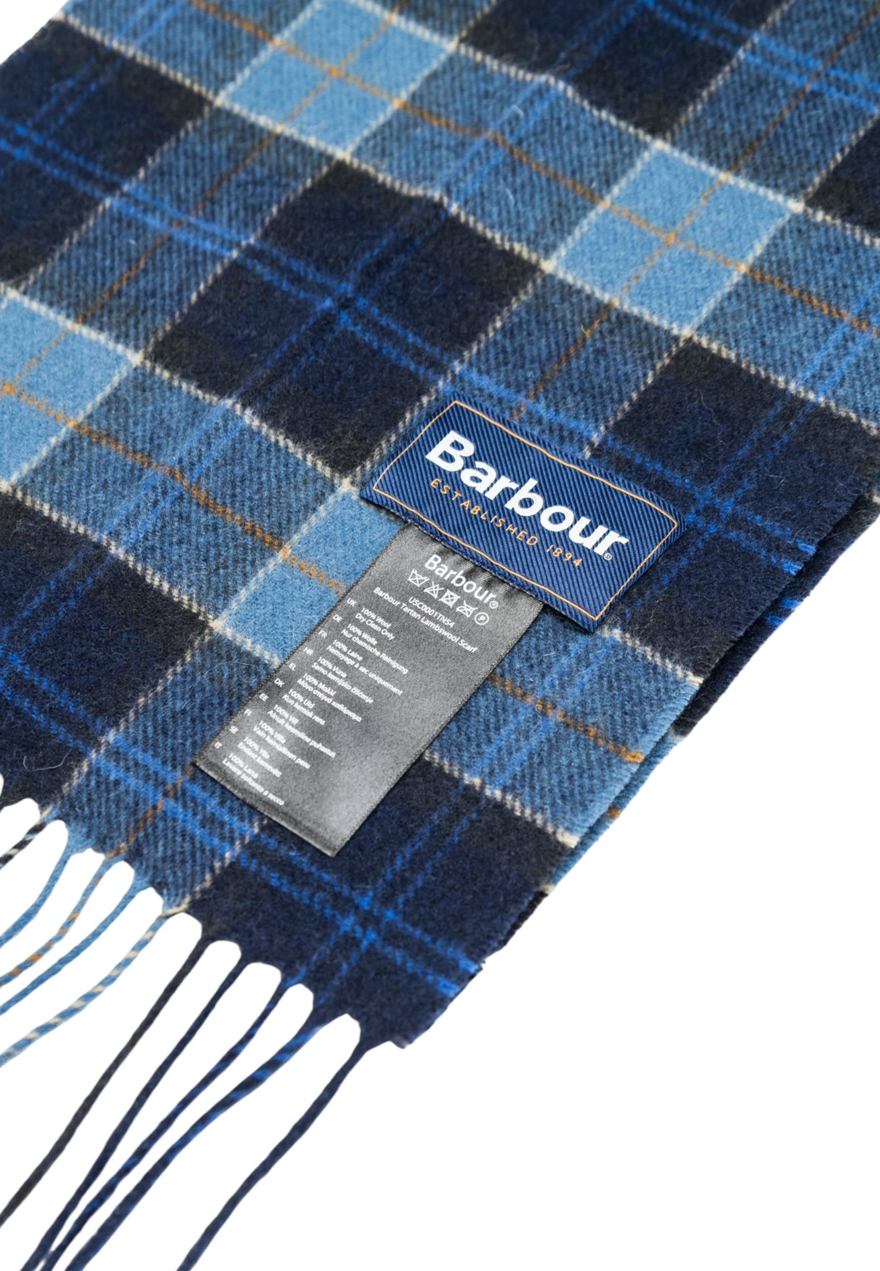 Shall për meshkuj Barbour Tartan Lambswool USC0001, blu e errët