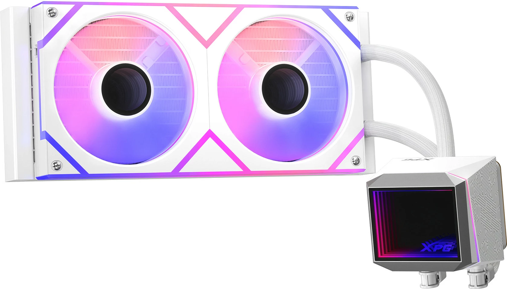 Ftohës lëngshëm CPU XPG LEVANTE II 240, radiator 240mm, 2x120mm ARGB, i bardhë