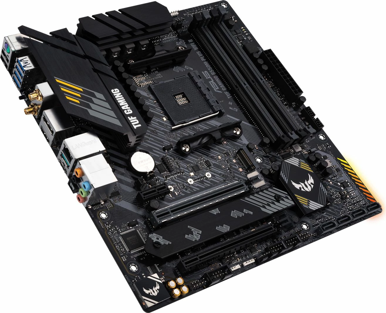 Pllakë amë Asus TUF GAMING B550M-PLUS WIFI II, mATX, WiFi 6 + Bluetooth, 4x DDR4 deri 128GB
