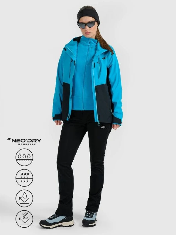 Jakne trekking për femra 4f, e zezë