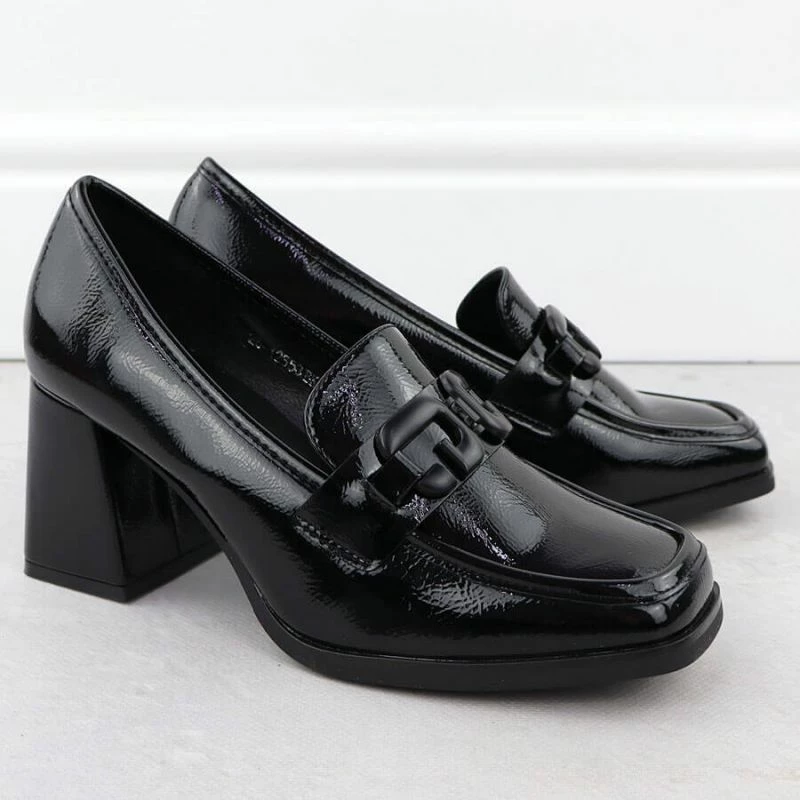 Këpucë me taka Potocki femra, të zeza