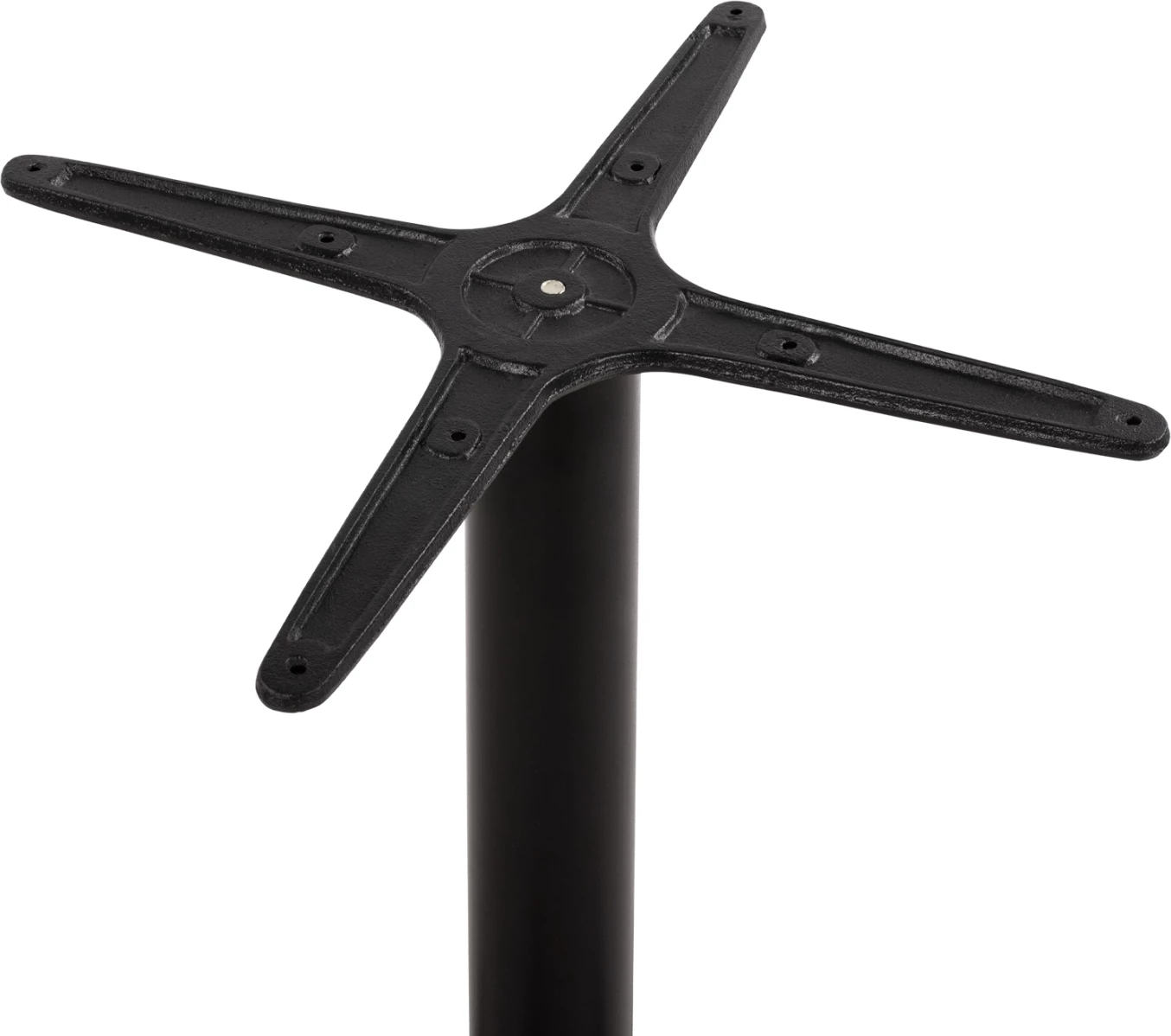 Bazë alumini për tavolinë, 4 këmbë, 65x65x70 cm, me kryq 48x48 cm, FH448.03, ngjyrë e zezë